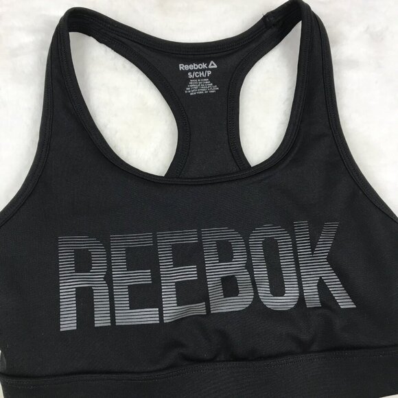 REEBOK Racerback Non-Padded Logo Sports Bra SMALL - Picture 2 of 8